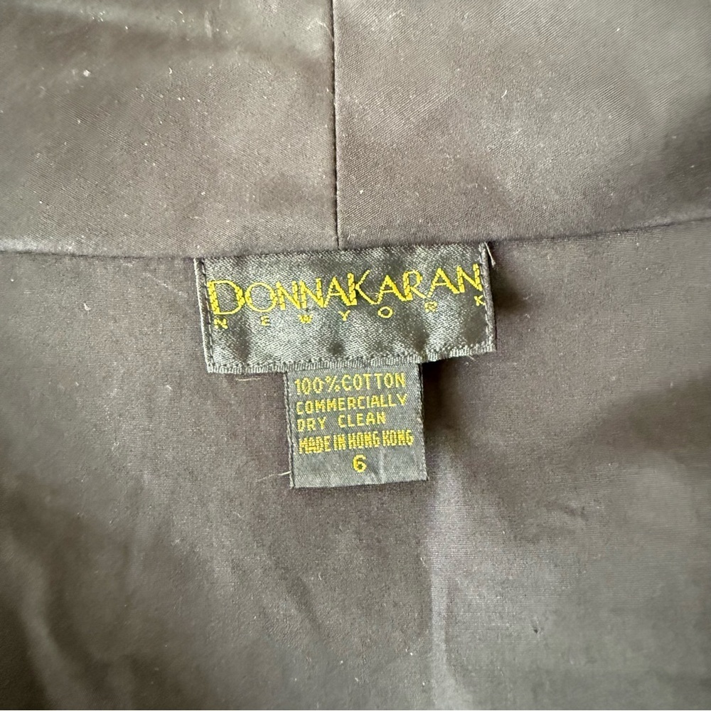 Vintage Donna Karan New York 1990s Black Cotton Utility Cargo Dress - 6 (Small) - Picture 6 of 6